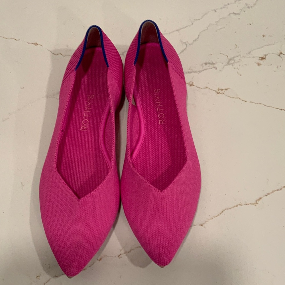 Rothy's Pink Pointed-Toe Flats Women’s size 9